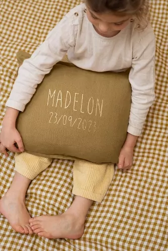 joli coussin en lin à personnaliser