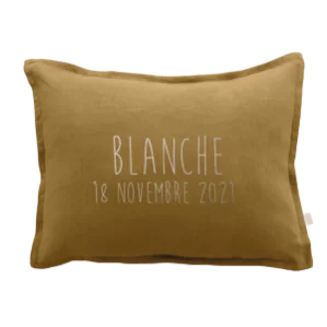 joli coussin en lin à personnaliser