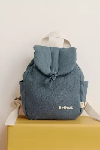 sac à dos en lin personnalisé avec anses ajustables