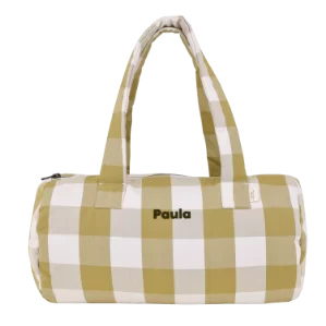 sac bowling en coton personnalisable à carreaux