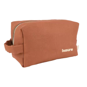 grande trousse de toilette en lin personnalisée