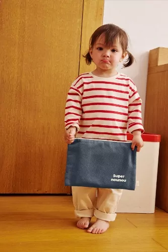 grande pochette personnalisable avec zip