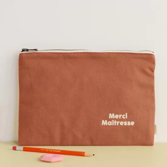 grande pochette personnalisée pour cadeau maitresse nounou