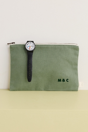 grande pochette personnalisable avec zip