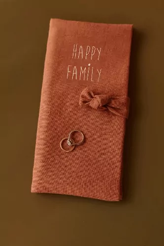 protège livret de famille personnalisé en lin