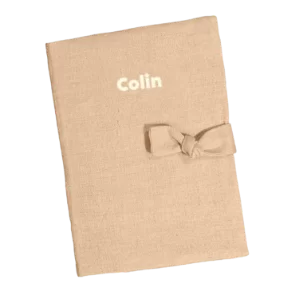 protège carnet de santé en lin personnalisable