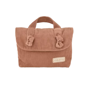 trousse de toilette velours avec noeud pour bébé cadeau de naissance