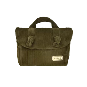 trousse de toilette velours avec noeud pour bébé cadeau de naissance