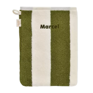 serviette de bain plage rayée enfant personnalisable