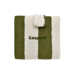 serviette de bain plage rayée enfant personnalisable