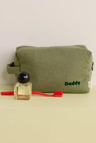 trousse de toilette en lin à personnaliser