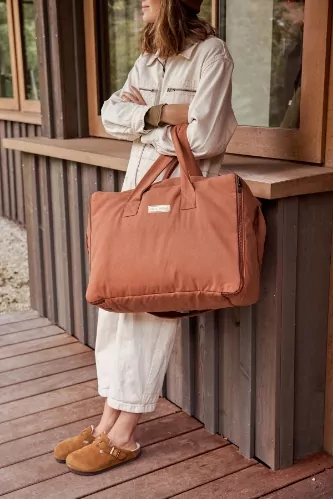 grande valise en coton avec zip personnalisable