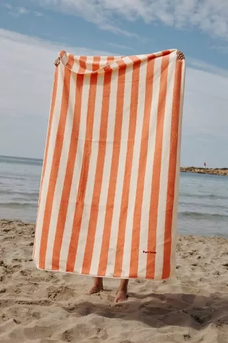 grande serviette rayée adulte 